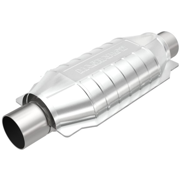Magnaflow 48 State Converter Catalytic Converter 99005HM HM Grade; 6-1/2 Inch Wide Oval Case; Single 2-1/4 Inch Slip Fit Inlet; Single 2-1/4 Inch Slip Fit Outlet; 12 Inch Body/16 Inch Overall Length