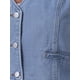 thumbnail image 5 of CHAQUETA DE JEAN SIN MANGAS PARA MUJER INSPIRADA CHIC, CON CUELLO EN V Y BOTONES, VESTIDO DE DENIM CORTO M AZUL CLARO, 5 of 6