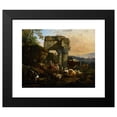 thumbnail image 2 of Johann Heinrich Roos 24x20 Black Modern Framed Museum Art Print Titled - Roman Landscape with Cattle and Shepherds (1676), 2 of 5
