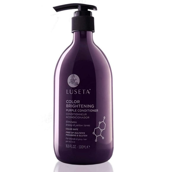 Luseta après-Shampooing Violet pour Cheveux Colorés Gris Blonds et Secs/abîmés - Sans Sulfate Ni Parabène pour Femmes 16.9Oz