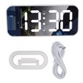 thumbnail image 2 of Digital Alarm Clock, 6.7 Inch LED Mirror Clock, LED Clock For Bedroom, Modern Mirror Desk Wall Clock, Electronic Desktop Clock With 3 Adjustable Brightness, 12/24H Display, 2 of 8