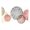 thumbnail image 2 of Ambesonne Abstract Duvet Cover Sets, Circled Modern Dots, 2-Twin, Maroon Grey Red, 2 of 3