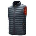 thumbnail image 1 of Chaleco de algodón informal de otoño e invierno para hombre, chaqueta acolchada de algodón sin mangas con cuello vertical de gran tamaño, ropa simple europea y americana para hombre, 1 of 5