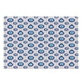 thumbnail image 1 of Evil Eye Cutting Board, Protective Turkish Bead in Different Shapes Checkered Backdrop, Decorative Tempered Glass Cutting and Serving Board, Large Size, Pale Pink Blue White, by Ambesonne, 1 of 1