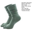 thumbnail image 7 of harmtty Winter socks 1 Pair High Socks Ultra Soft Breathable Non-slip High Elasticity Keep Warm Solid Long Tube Five Fingers Toe Socks Women Clothing Black, 7 of 7