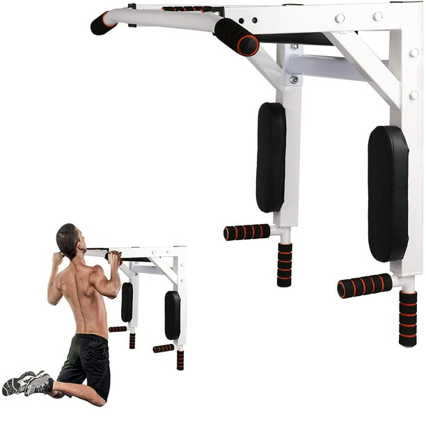 KARMAS PRODUCT Wall Mounted Pull Up Bar Multifunctional Chin Up Bar and