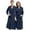 A1#-Navy, variant on Couples Unisex Waffle Knit Kimono Bathrobe, Lightweight Spa Sauna Robe