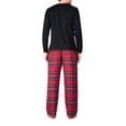 thumbnail image 3 of SLEEPHERO Men’s Pajama Set Flannel Pajamas For Men 2 Piece PJ Set with Plaid Pajama Pants and Long Sleeve Henley T-Shirt Black with Red and Black Buffalo Check XX-Large, 3 of 4