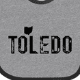 thumbnail image 4 of Inktastic Toledo, Ohio Distressed Font Boys or Girls Baby Bib, 4 of 4
