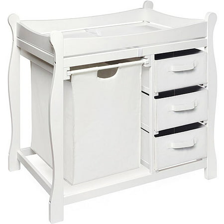 Badger Basket - Changing Table with Hamper and Baskets, (Best Baby Changing Table)