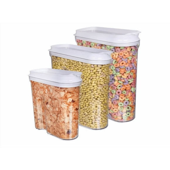 Dispensador De Cereales Grandes Ag Box (3 Unidades) Blanco Xtellar transparente
