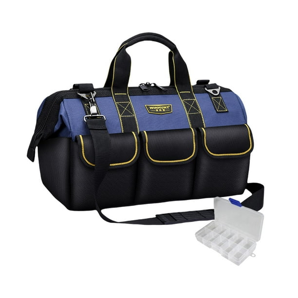 Bolsa de cinturón Riñonera grande para herramientas con múltiples bolsillos, herramienta de electricista, bolsa de cinturón de almacenamiento para electricista, bolsa , azul