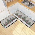 thumbnail image 7 of 2-Piece Kitchen Rugs Set Non-Slip Mats Carpet Floor for Kitchen, Bathroom (19.7"x27.6" & 19.7"x47.2") Christmas Deer and Snowmen, 7 of 7