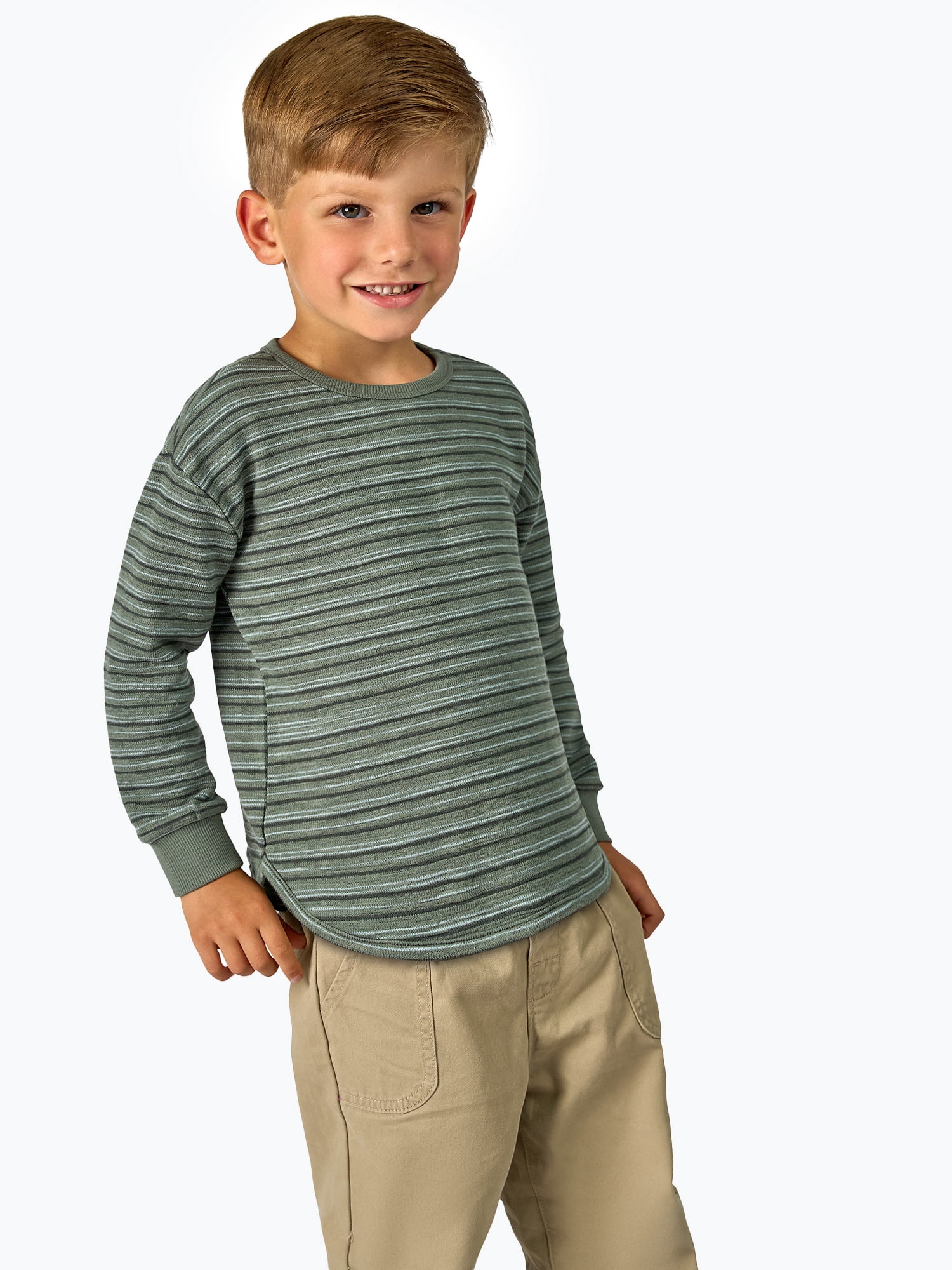 Modern Moments by Gerber Toddler Boy Long Sleeve Top and Pant Set, Sizes 12M-5T