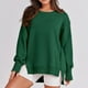 thumbnail image 1 of Sudadera Casual Mujer Ajuste Suelto Cuello Redondo Traje Urbano Básico Ygjytge Verde oscuro T L para Mujer, 1 of 6