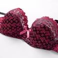 thumbnail image 6 of Zynoxe 2PC Plus Size Lace Balconette Bra with Bow Detail Supportive Underwire Push Up Bra Solid Color Everyday Underwear, 6 of 8