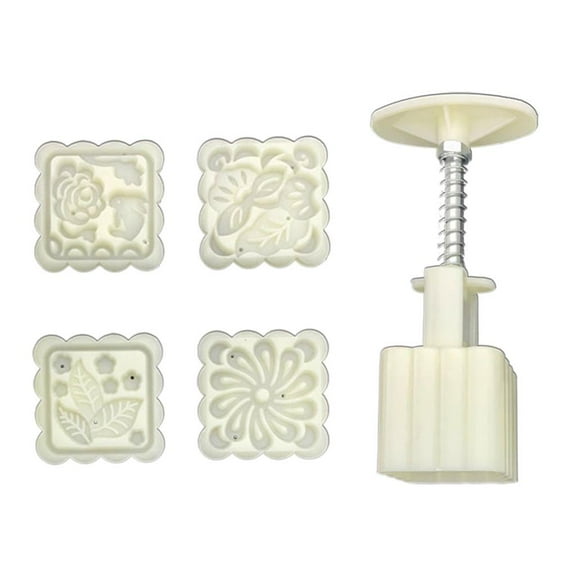 Necvior Fashion 3D Mooncake Mold Mooncake Baking Tools Plastic Mung Bean Cake Molds