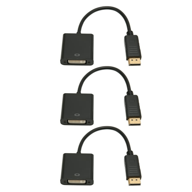 Displayport 3 Uds DisplayPort A DVI Adaptador 4K HD 1080P Mini A DVI Cable Adaptador Para PC Ordenador Portátil HDTV Monitor Proyector