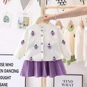 Nouvelles filles robe filles 1-8 ans automne hiver enfants princesse mignon pull tricoté robe fête d'anniversaire tenues bébé fille Vestidos