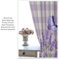 thumbnail image 5 of Lavender Floral Curtains, Lavender Flower Purple Window Treatments for Living Room Girls Woman Room Decor, Luxurious Elegant Purple Drapes 2 Panels, 55x63 Inch, 5 of 6