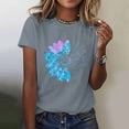 thumbnail image 4 of HOMBOM Womens Tops Graphic Spring Tunic Tops Cute Crewneck Short Sleeve Casual Blouse for Women, 4 of 6