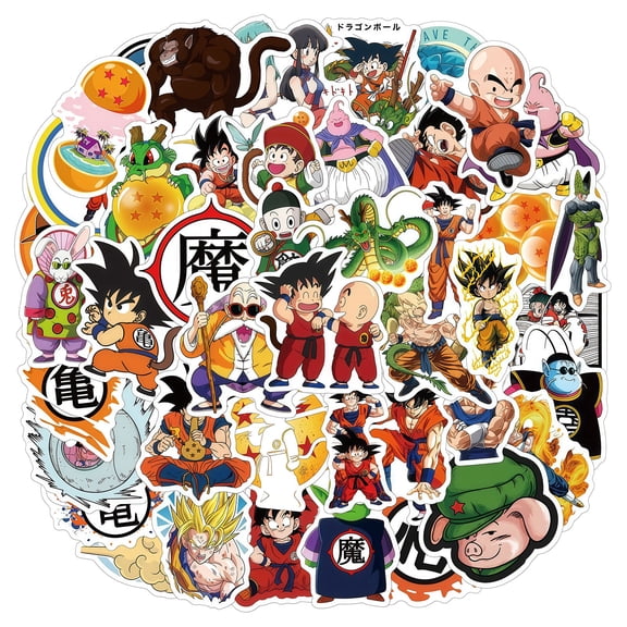 50 PCS For Dragon Cartoon Theme For Ball Water Bottle Stickers for Teens,Holiday Waterproof Vinyl Party Stickers for Laptop,Suitcases,Skateboard Stickers for Gift