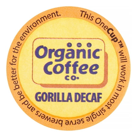 Organic Coffee Company Decaf Single Serve for Keurig, Gorilla, 12 Ct