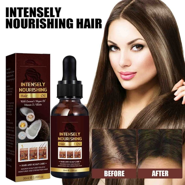 Aceite Refrescante para El Cuidado Capilar, Suavizante, 30 Ml | Fortalece El Folículo Piloso y Reduce La Caída Del Cabello | Aceite de Nuez Marroquí, Karité, Vitamina E, Proteína de Seda | 1 Frasco