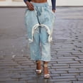 thumbnail image 1 of WILLBEST Jeans Mujer Pantalones Vaqueros Desgastados y Rotos para Mujer, de Cintura Alta, Holgados, de Mezclilla Lavada, Informales, Cómodos, para Uso Diario. Mediana, 1 of 6