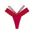 thumbnail image 1 of Tanga sexy con costuras de encaje, cintura baja, sin costuras, de secado rápido, lencería y ropa interior femenina., 1 of 4