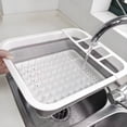 thumbnail image 6 of Lunxisen 4 Pcs Kitchen Foldable Dish Drainer Retractable Storage Rack Space Saving Tableware Organizer for Countertop, 6 of 7