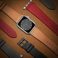 thumbnail image 2 of MARGE PLUS Compatible with Apple Watch Band 38mm 40mm, Genuine Leather Watch Strap Compatible with Apple Watch Series 4 (40mm) Series 3 Series 2 Series 1 (38mm) Sport and Edition, Brown, 2 of 9