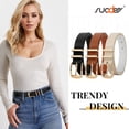 thumbnail image 2 of SUOSDEY Women's Belts Ladies Leather Waist Belt for Jeans Dress 3 Pack, 2 of 6