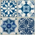 thumbnail image 2 of Wilson, Aimee 15x15 White Modern Wood Framed Museum Art Print Titled - Indigo Mosaic Tile I, 2 of 4