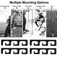 thumbnail image 4 of Musbetu 4Pcs Fishing Rod Holder 6-Rod Positions Fall-resistant Strong Load Bearing Detachable Wall Ceiling Fishing Pole Holder Angling Tool, 4 of 7