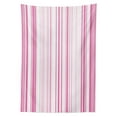 thumbnail image 3 of Ambesonne Pale Pink Tablecloth Rectangular Table Cover, Vertically Striped, 52"x70", White Pale Pink, 3 of 4
