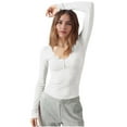 thumbnail image 7 of FRSASU Women Y2K Lace Patchwork Tee Top Long Sleeve Fairy Grunge T-Shirts Vintage Aesthetic Slim Top White, 7 of 7