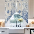 thumbnail image 2 of Blue Coastal Starfish Swag Curtains Beach Ocean Nautical Shells Conch Swag Valances for Kitchen Windows, Window Treatment Topper Curtains for Living Room Bedroom Bathroom, 28" W x 36" L, 2 of 9