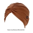 thumbnail image 2 of Minnieouse Paquete de 4 diademas de moda cómodas con botones, diademas elásticas de estilo musulmán de una sola capa para mujer Accesorio para el cabello Café Minnieouse AP008790-05B, 2 of 6