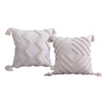 thumbnail image 1 of Funda de Almohada Tejida Boho Zulema Funda de Almohada Borlas Beige 45x45 cm, 1 of 8