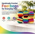 thumbnail image 7 of Knitted Kickballs for Adults in Assorted Colors and Patterns, Set of 12, Footbag Indoor and Outdoor Toys, Goodie Bag Stuffers, 7 of 7