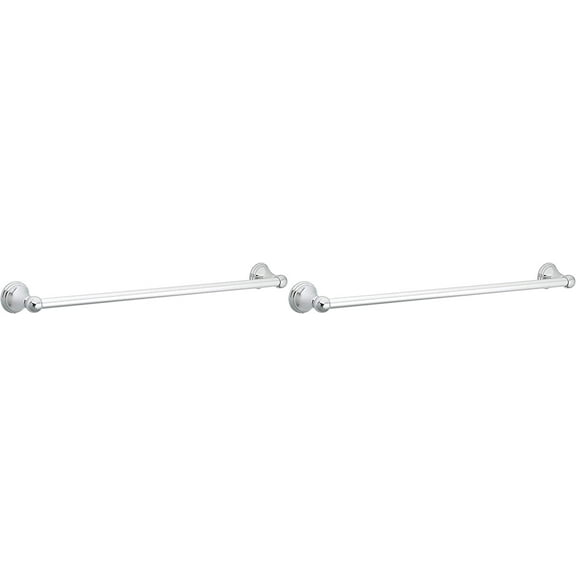 Moen Preston Collection Bathroom Towel Bar - 24 Inch Chrome - 2 Pack