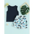 thumbnail image 4 of Hirigin Toddler Baby Boys Shorts Set Seaside Printed Tank Tops and Shorts 2Pcs Little Boy Outfits Summer Clothes Suit, 4 of 8
