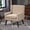 Beige(1 Pack), variant on Wansaly Contemporary Adult Linen Button-Tufted Armchairs and Accent Chairs, Red
