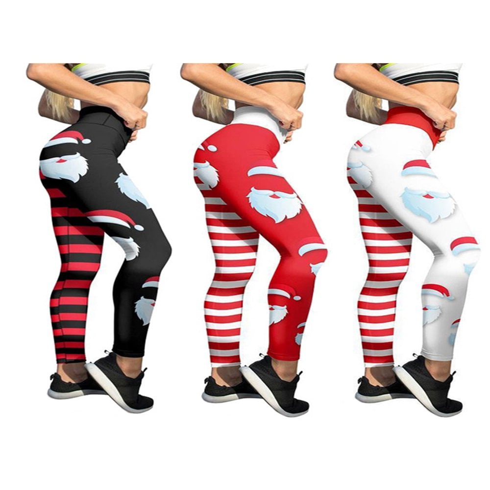 Legging De Noël Thermique Pour Femme – Motif Bonhomme De Neige – Taille Haute Opaque – Pour Fitness, Yoga, Fêtes – Matière Stretch - 9