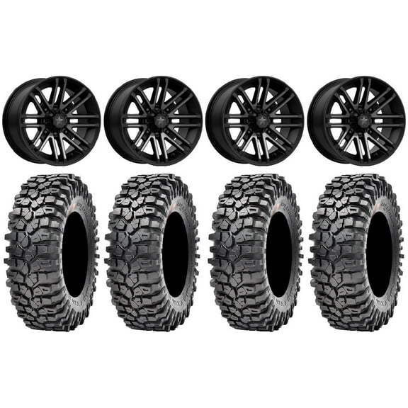 MSA Black Rogue 15" UTV Wheels 32" Roxxzilla 396 Tires Polaris RZR XP 1000 / PRO XP / Ranger XP 900/1000
