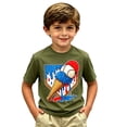 thumbnail image 4 of KHONTS Boys Baseball Baseball Boys Youth T-Shirt Crew Neck Summer Short Sleeve Basic Tops,Size 2-13 Years Army Green 110, 4 of 4