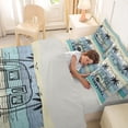 thumbnail image 5 of Catabedysis Ocean Beach Camping 7-Piece Twin Bedding,Camper Print Bedding Comforter Set For Boys,Multicolor,Light Gray Reversible, 5 of 7