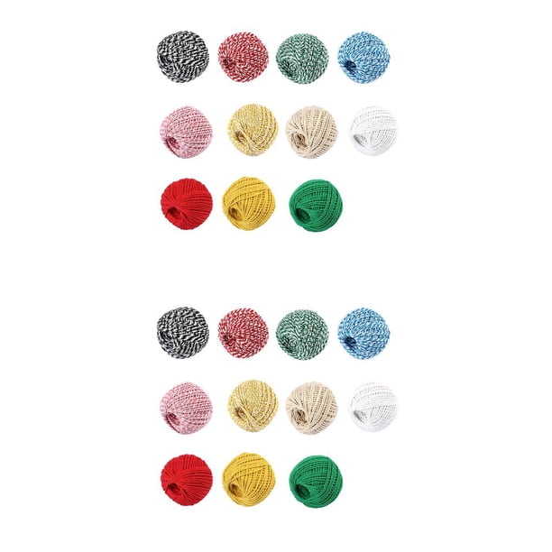 Advancent Cotton Thread Clothes Scarves Practicing Prop Rope Knitting Sewing Handicraft Multicolored Supply for Beginners DIY Ropes beige 2piezas