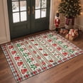 thumbnail image 4 of KUETH 2'x5' Christmas Machine Washable Runner Rug, Non-Slip Rugs for Kitchen, Hallway and Entryway, Beige, 4 of 8